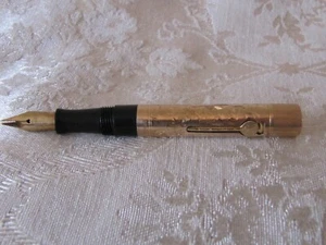 Vintage Waterman's Solid 14k Yellow Gold Fountain Pen~Monogrammed~"As Is"~No Cap - Picture 1 of 7