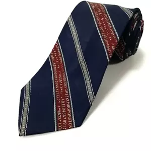 Vtg Smithsonian Museum American History Tie Computer Character Printline Necktie - Picture 1 of 8