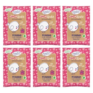 6er Pack Dresdner Essenz Dreckspatz Pflegebad Hab dich lieb Himbeer-Duft 6x50 g - Bild 1 von 2
