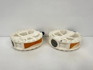 Vintage KKT P-8 BMX Pedals Set 1/2” White Japan HTF - Picture 1 of 7