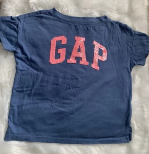 Gap Girls Flip Sequins Red And Pink Logo Blue Tshirt Size XS - Picture 1 of 5