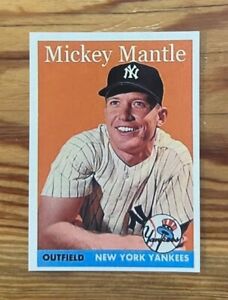 ACEO 1958 Topps Style MICKEY MANTLE New York Yankees Novelty Baseball Card