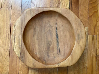 Frutero de madera de olmo carrito mediados de siglo centro de mesa rústico decoración de granja Foto 1 de 4