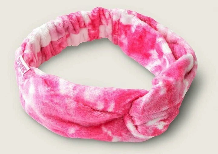 Diadema Toalla Rosa Victoria's Secret en Rosa y Blanco Tie Dye NUEVO Foto 1 de 1