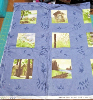30" x 44" Lakeside Resort Cotton Panel  Holly Taylor For Moda Fabric Sewing - Image 1 of 4