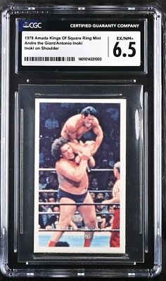 Anillo Amada Kings Of Square 1978 Andre the Giant/Antonio Inoki Menko CGC 6,5 Foto 1 de 2