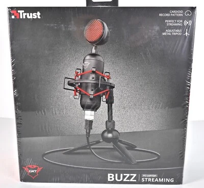Trust GXT244 BUZZ Cardioid Laptop/PC/PS4 Streaming Microphone New & Sealed - Image 1 of 4
