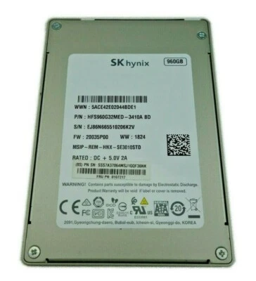 Lenovo SK Hynix SE3010 960GB SATA 6Gb/s 2.5" SSD 01GT217 SSS7A37064   - Image 1 of 2