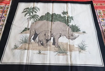 Paneles de jirafa y rinoceronte 18×22 (2) algodón nuevo ideal para almohadas Foto 1 de 4