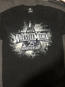 Camisa Para Hombres WWE Auténtica WRESTLE MANIA 25 Aniversario Talla Grande Usada - Imagen 1 de 3