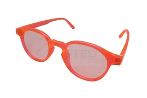 Naranja Adulto Gafas de Sol Redondas Con Bajo Tintado Lente UV400 Protección - Imagen 1 de 3