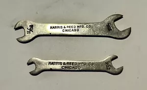 Harris & Reed Mfg 11/32"" & 13/32"" 9/32"" chiave sottile doppia estremità aperta Chicago - Foto 1 di 3