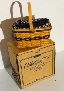 Longaberger Mini Market Basket 1996 Retired Collectible New in Box - Picture 1 of 5