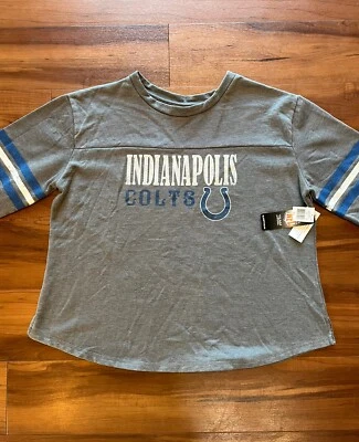 NUEVO CON ETIQUETAS Para mujeres Indianapolis Colts Camiseta Manga Larga Prendas para dormir Gris/Azul Talla XL Foto 1 de 4
