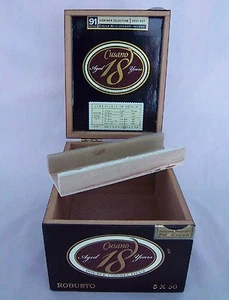 Zigarrenkiste Holz Cusano Double Connecticut Dominikanische Republik Holz Leerkiste   - Bild 1 von 8