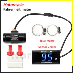 Motorcycle koso Water Temperature Gauge 32~248°F NORXI Fahrenheit Meter+22mm  - Picture 1 of 9