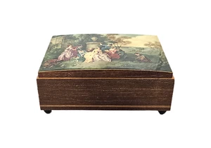 Vintage Reuge Music Box Made In Italy Jewelry Musical Chest "Sound Of Music" - Picture 1 of 9