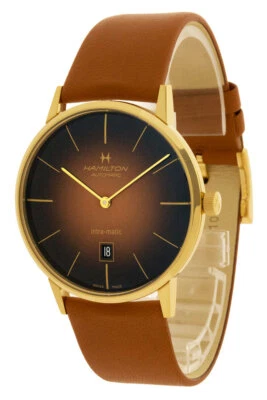 Reloj para hombre HAMILTON Jazzmaster Inter-Matic 42 mm esfera marrón H38735501 Foto 1 de 4