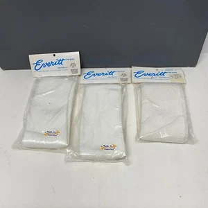 Everitt Knitting Company Rib Band 4"x52" 100% Acrílico Blanco Lote de 3 - Imagen 1 de 4