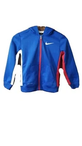 Nike Threma- Fit  Zipper Hoodie kids youths blue/White/Red Sz 6/M (Boys) - Picture 1 of 6