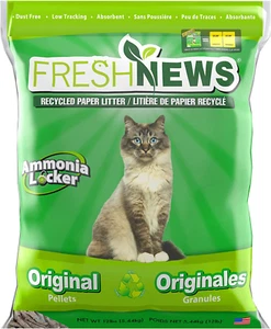 Fresh News Recycled Paper, Original Pellet Cat Litter, 12 Pound - Picture 1 of 12