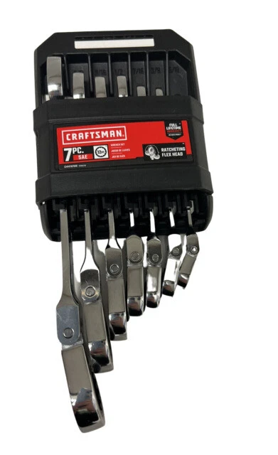 Craftsman CMMT87010 12 Point SAE Flex Head Wrench Set - 7 Piece Set