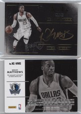 2015-16 Panini Noir Auto Noir Color /49 Wesley Matthews #NC-WMS Auto