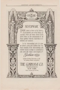 1917 Gorham Sterlingsilberbesteck Druck Werbung New York Silberschmied Kunst - Bild 1 von 1