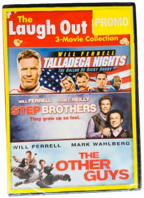 Talladega Nights The Laugh Out Loud DVD 3 Movies The Other Guys Step Brothers - Image 1 of 4