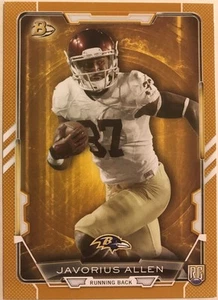 JAVORIUS ALLEN RC - 2015 Bowman GOLD Parallel [003/399] #R60 - BALTIMORE RAVENS - Picture 1 of 2