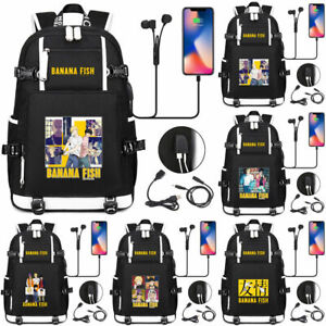 Sacs d'école anime cosplay banane poisson sac à dos enfants ordinateur portable sac de voyage sacs à livres