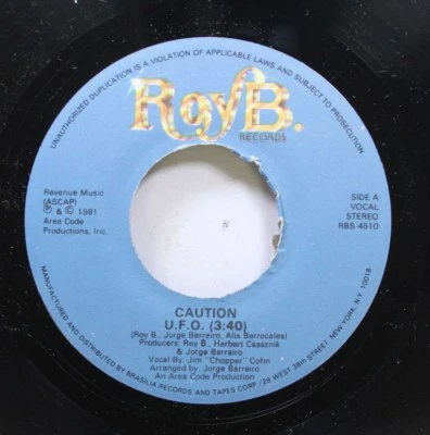 Punk New Wave 45 Caution - U.F.O / U.F.O On Royb. - Image 1 of 2