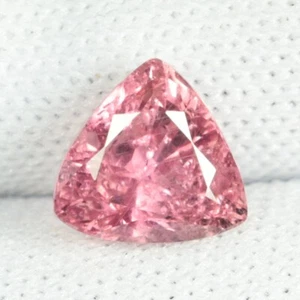 1.72 ct LUSTROUS UNHEATED ORANGE PINK NATURAL PADPARADSCHA SAPPHIRE Trillion DE - Picture 1 of 3