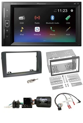 Pioneer DAB Lenkrad 2DIN Bluetooth USB Autoradio für Fiat Idea 2006-2012 grau - Bild 1 von 4