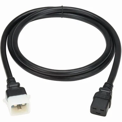 Eaton P036-E06 PDU POWER CORD C19 P-LOCK C20 HEAVY-DUTY 20A 250V 12AWG 6FT BLACK - Image 1 of 2