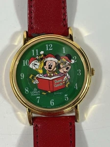 Disney Lorus Mickey Uhr Donald Minnie Xmas Carolers UNGETESTET - Bild 1 von 6