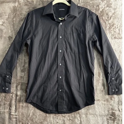 George Men's Black Button Down Shirt Dress Shirt S CH Chest 34-36 Sleeve 32-33 - Image 1 of 4