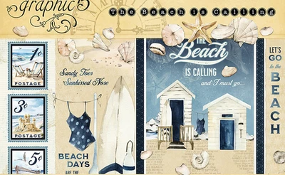 Graphic45 LA PLAYA LLAMA PAQUETE DE 6 CARTULINAS IMPRESAS A DOBLE CARA 12x12 Foto 1 de 4