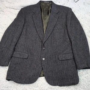 Vintage Towncraft Jacket Mens 48 R Shetland Wool Suit Coat Button Up Preppy - Picture 1 of 12