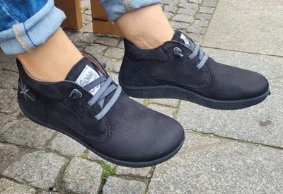 Sunni Sabbi Schuhe NARU 066 Black schwarz Leder Halbschuh Damen Wechselfußbett