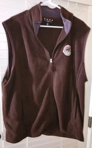 HERSHEY BEARS brown 2XL Mens Sleeveless Fleece Vest Full Zip - Picture 1 of 11