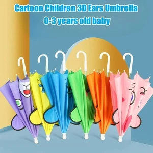 Long-handled Kids Umbrella 3D Ear Modeling Mini Umbrella Rainy Day - Picture 1 of 20