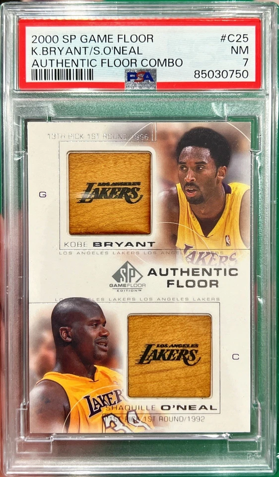2000-01 SP Game Floor Kobe Bryant Shaquille Oneal Dual Combo Authentic C25 PSA 7 - Image 1 of 1