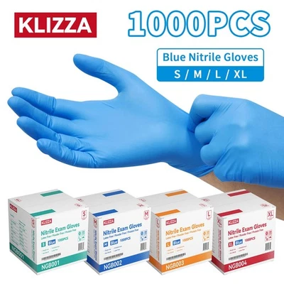 1000 Piezas Guantes Médicos 4.5 Mil Azul Nitrilo S/M/L/XL Grado Médico Sin Látex Foto 1 de 4