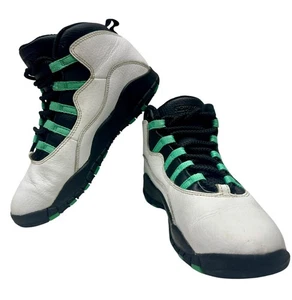 Nike Kids Air Jordan 10 Retro 30th Size 2.5Y White Verde Green Black 487212-118 - Picture 1 of 7