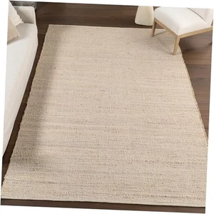  2'6" x 8' Elfriede Jute & Cotton Hand Woven Area Rug, Natural, Solid Rustic  - Picture 1 of 7