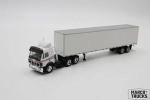 Herpa MB Mercedes SK88 2448 US Box Semi-Trailer 3A/2A White/Black 1:87 /H22848 - Picture 1 of 1