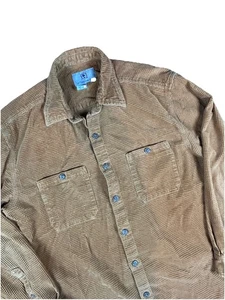 Vintage The Territory Ahead Shirt Men Large Brown Waffle Grid Corduroy Button Up - Picture 1 of 8