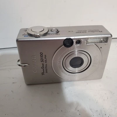 Canon PowerShot SD100 Digital ELPH Digital Camera 3.2MP Silver - FOR PARTS - Image 1 of 4