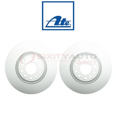 2 pc ATE Front Disc Brake Rotor for 2000-2004 Audi A6 Quattro - Braking Tire el — 第 1/4 张图片